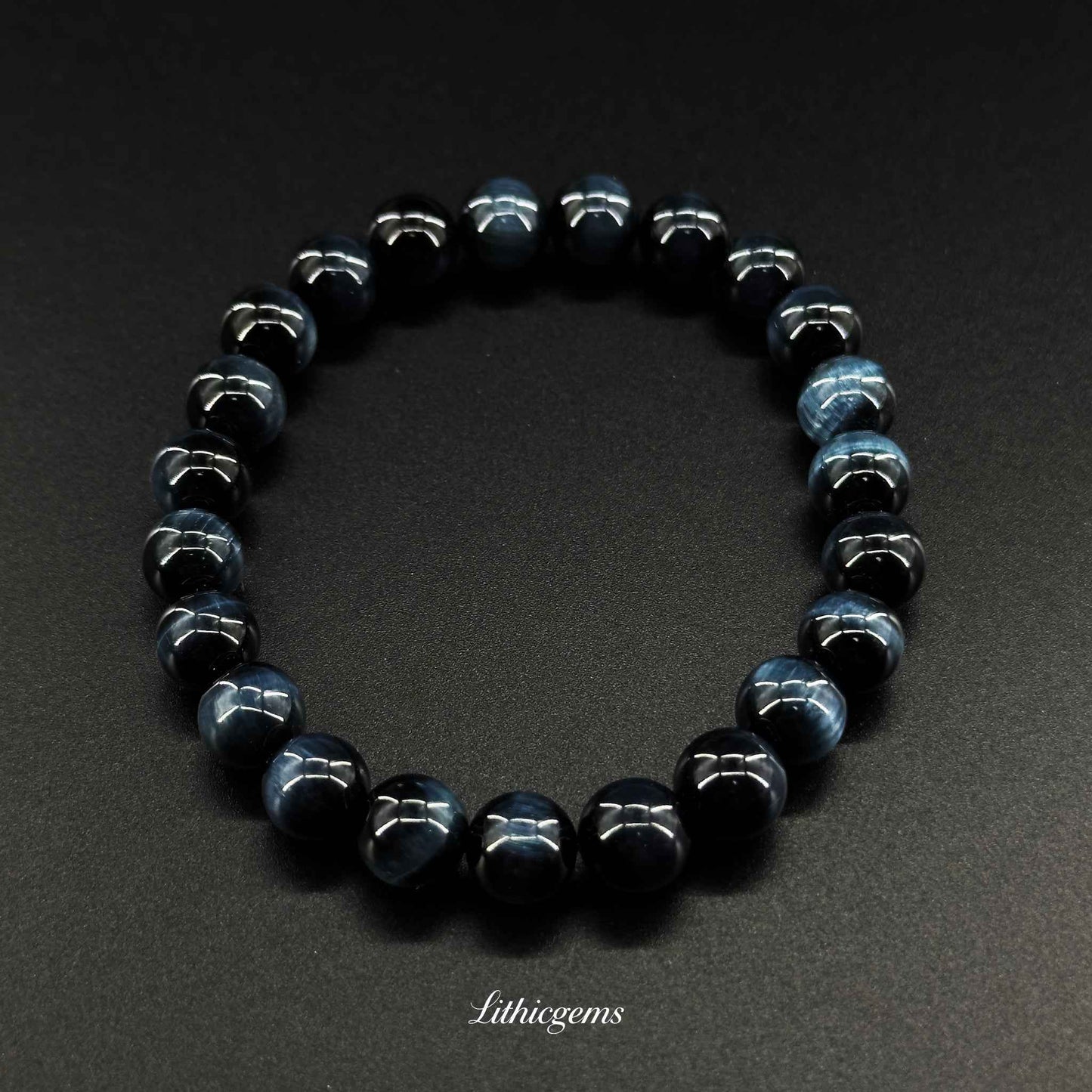 Blue Tiger's Eye Natural Crystal Gemstones - Lithicgems Jewelry