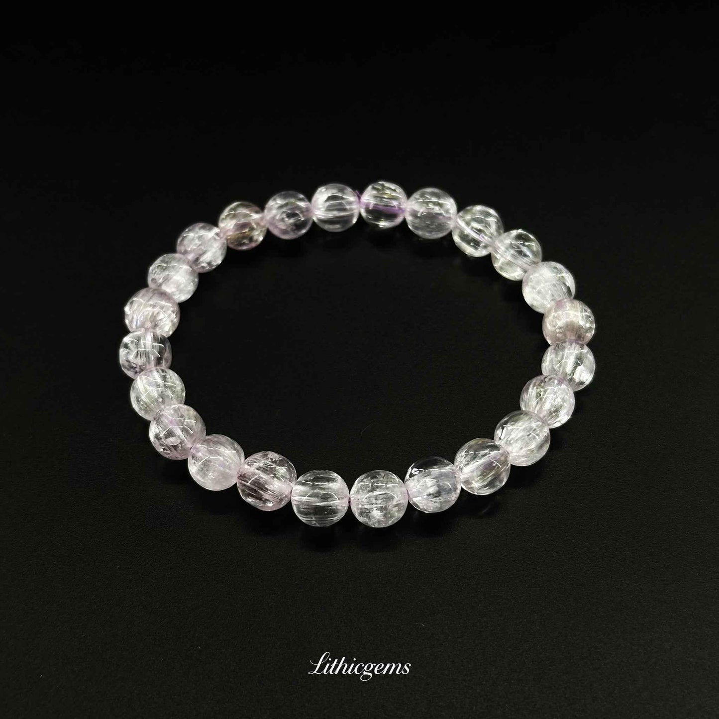 Custom Kunzite Bracelet - Handmade Lithium Quartz for Emotional Healing & Love