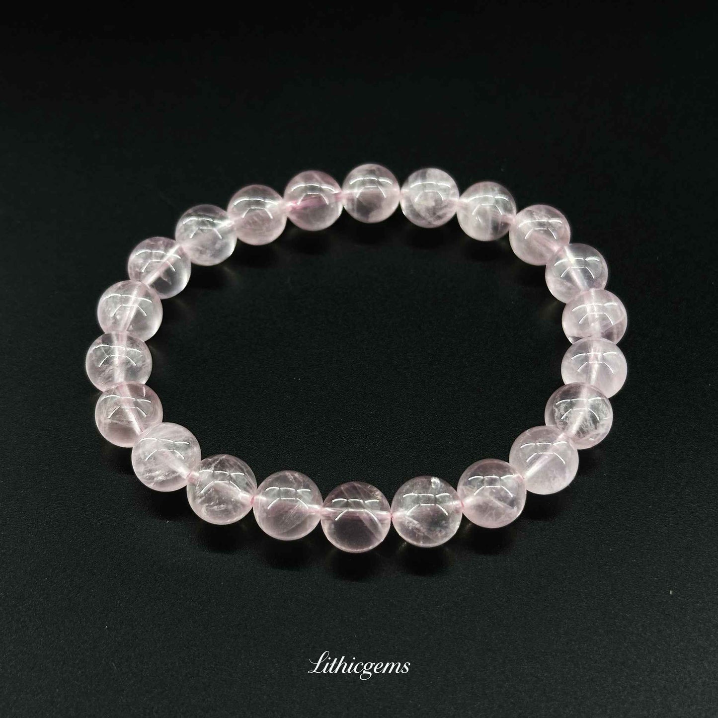 Grapefruit Quartz Bracelet - Uplifting Crystal for Joy, Confidence & Self-Love - Lithicgems