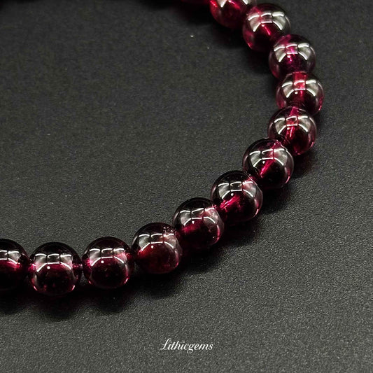 Rhodolite Garnet Bracelet - Stone of Divine Love & Spiritual Passion - Lithicgems