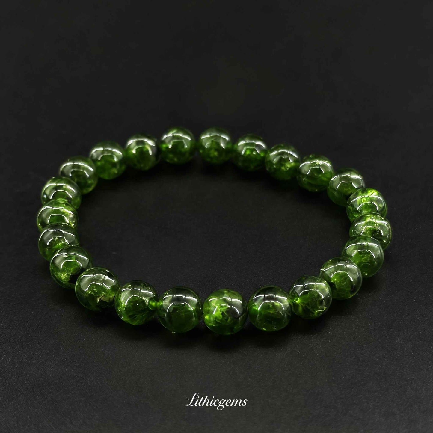 Diopside Crystal Bracelet - Heart Chakra Healer for Emotional Release & Compassion