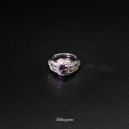 Custom 18K Gold Spinel Diamond Ring | AIGS/GUILD Certified | Handmade Jewelry