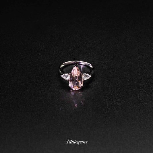 Custom 18K Gold Morganite Ring | AIGS/GUILD Certified | Handmade with Diamonds