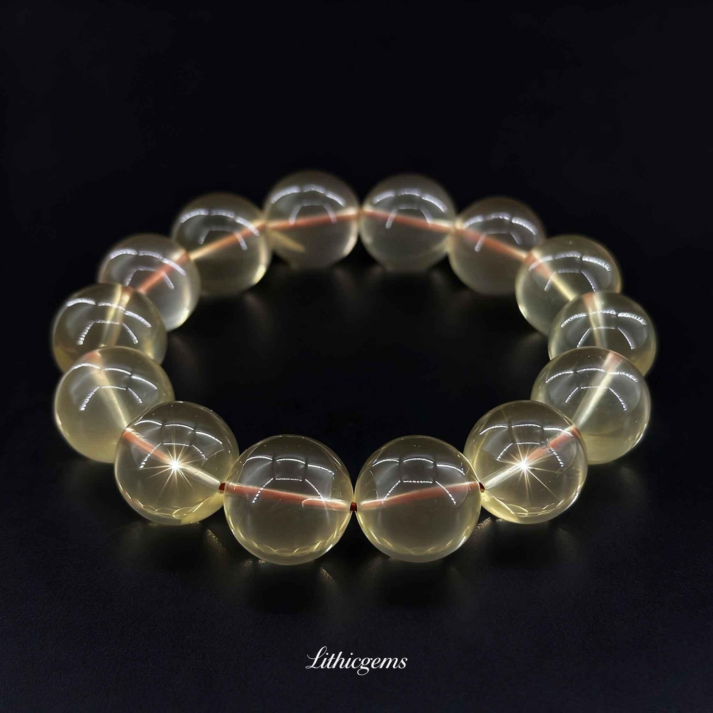 Brazilian Citrine Bracelet - Golden Sunshine Stone for Wealth & Confidence - Lithicgems