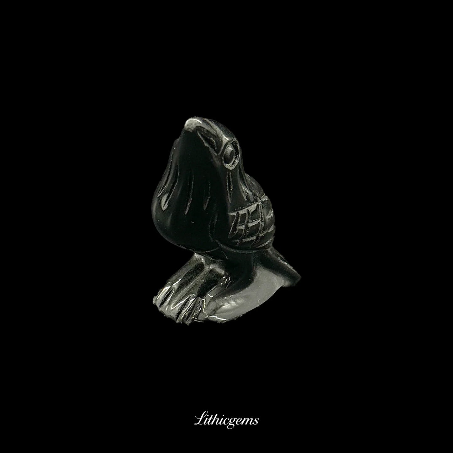 Crystal Gazing Bird Figurine (4cm) - Symbol of Hope, Vision & Aspiration - Lithicgems