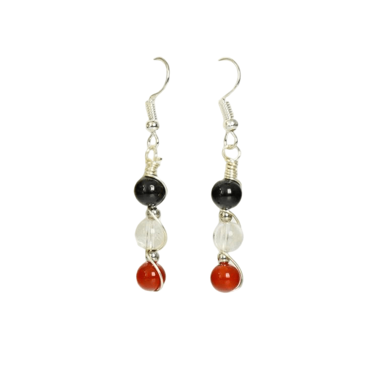 Genuine Aries Zodiac Pendant Earrings – Handcrafted for Courage & Energy - Lithicgems