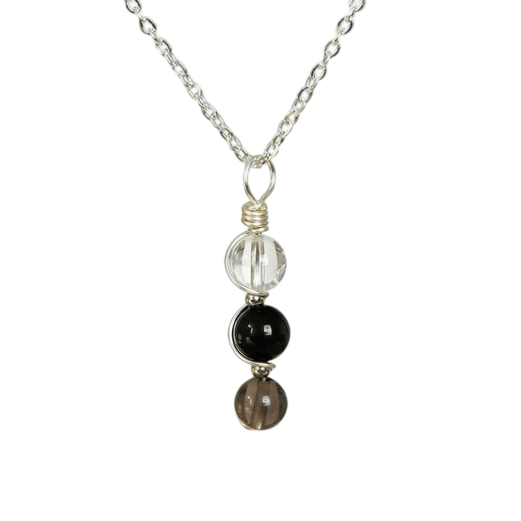Custom Capricorn Zodiac Pendant 8mm | Natural Crystal Constellation Necklace 49cm | Lithicgems - Lithicgems