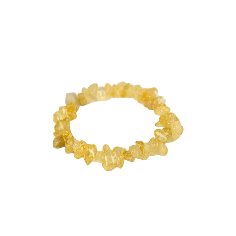 Custom Citrine Chip Bracelet 7-8mm | Natural Crystal Irregular Chip Stretch Bracelet | Lithicgems - Lithicgems