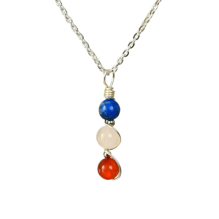 Custom Taurus Zodiac Pendant 8mm | Natural Crystal Constellation Necklace 49cm | Lithicgems - Lithicgems