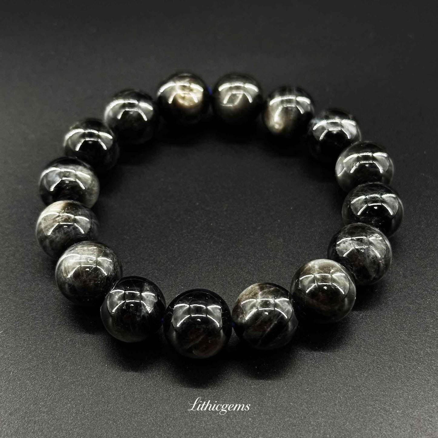 Hell's Eye Aquamarine Bracelet - Abyssal Clarity & Deep Soul Cleansing - Lithicgems