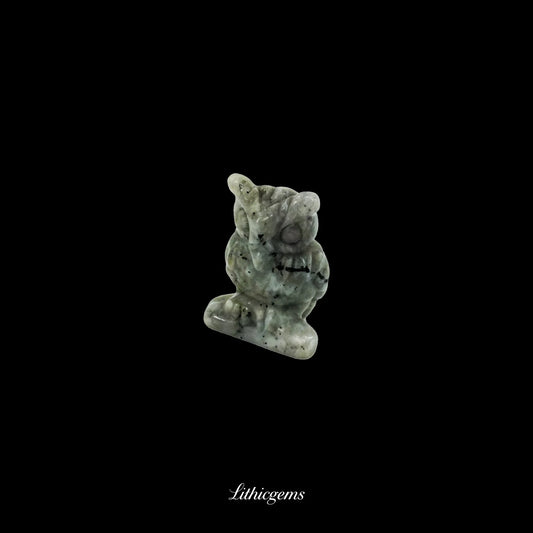 Silent Sage - 3cm Owl Sculpture | Commemorating Death and Animal Charm Series - Lithicgems