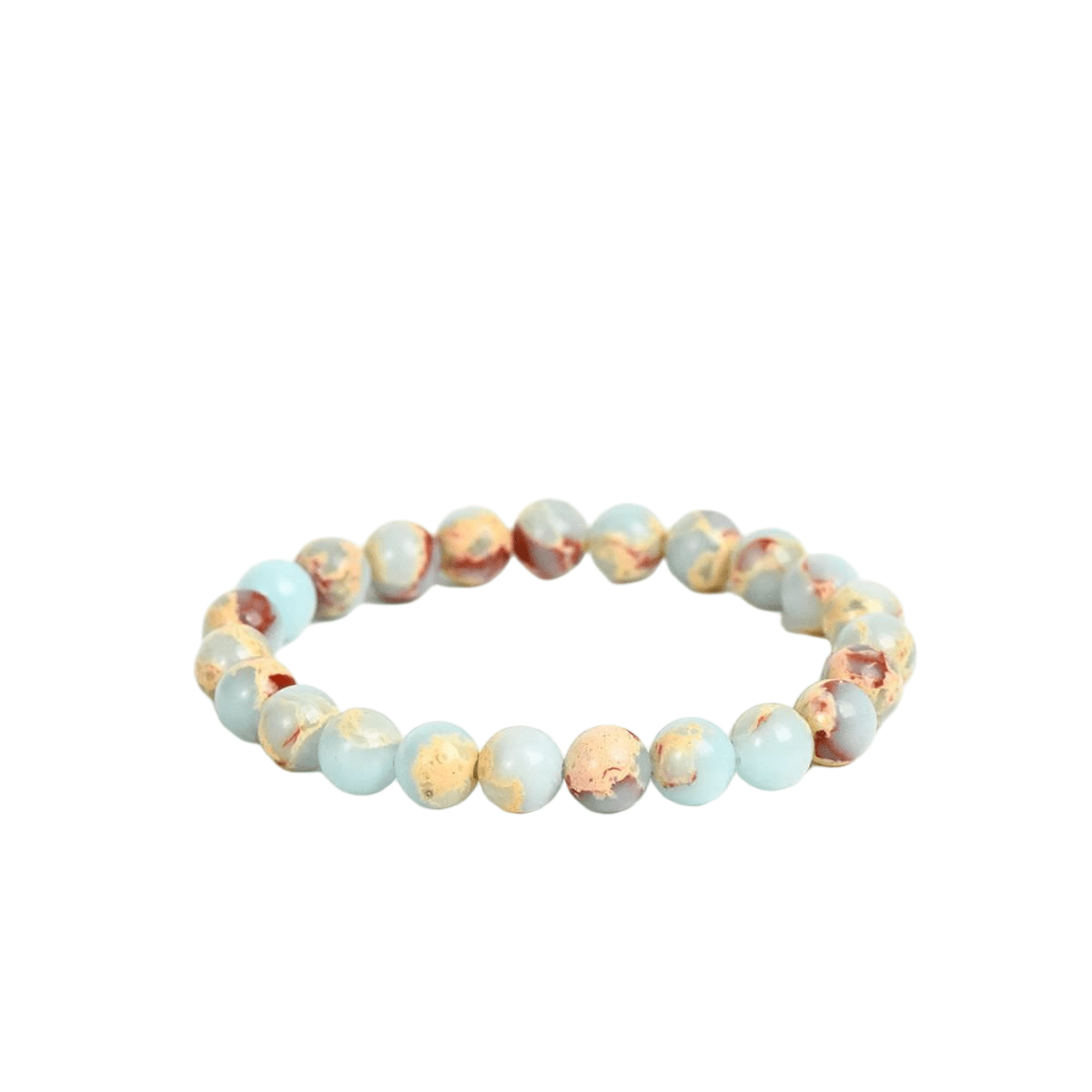 Synthetic Serpentine Bracelet 8mm | Green Stone Beaded Bracelet | Lithicgems - Lithicgems