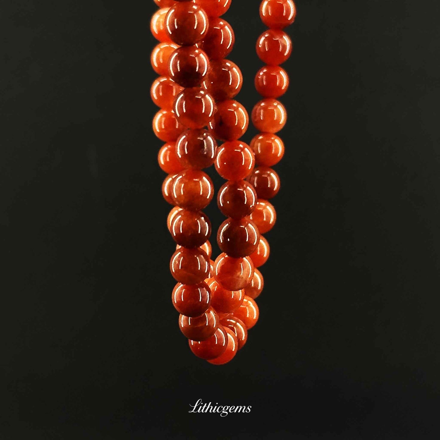 Triple-Wrap Red Hare Quartz Bracelet - Amplified Passion & Creative Vitality