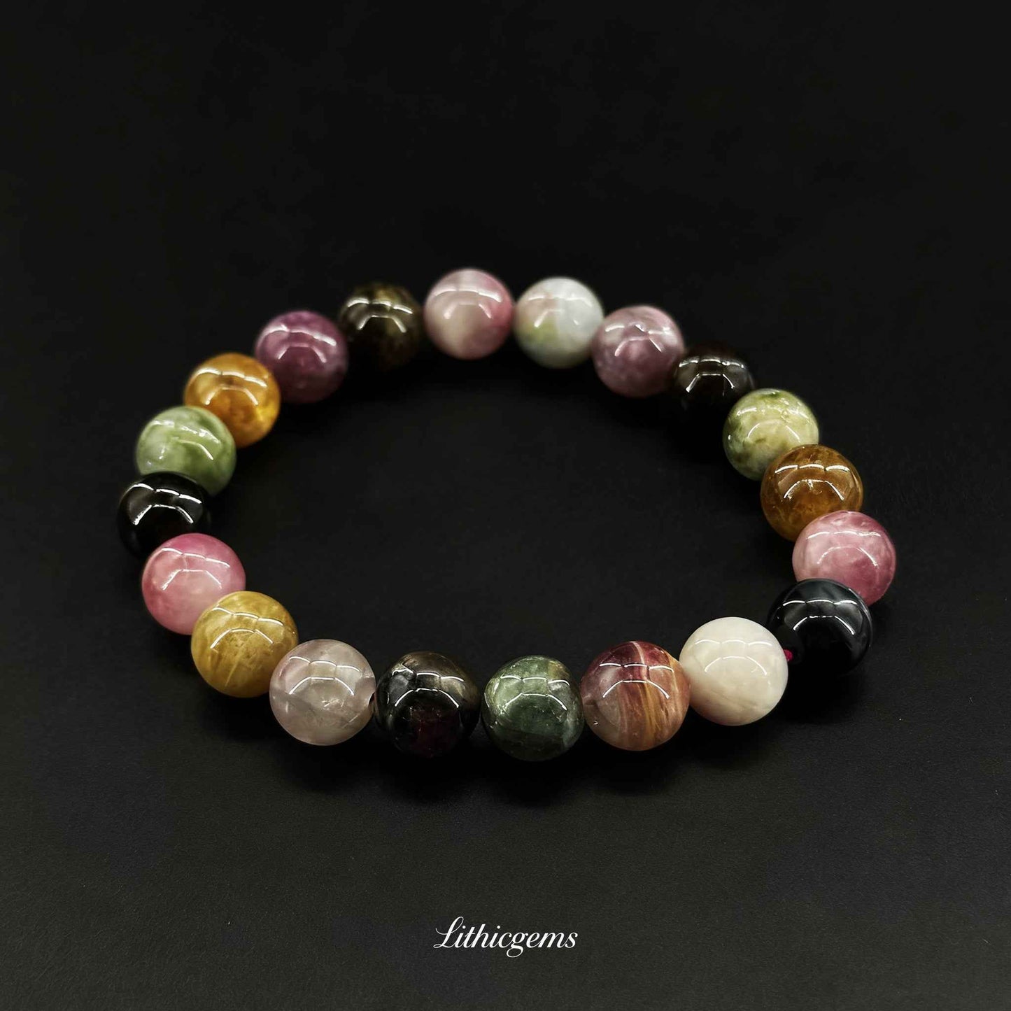 Rainbow Tourmaline Bracelet - Complete Color Spectrum for All-Chakra Balance & Joyful Manifestation
