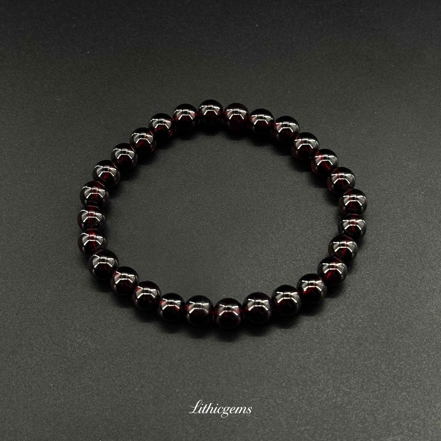 Custom Burgundy Garnet Bracelet - Premium Healing Crystal for Vitality & Protection