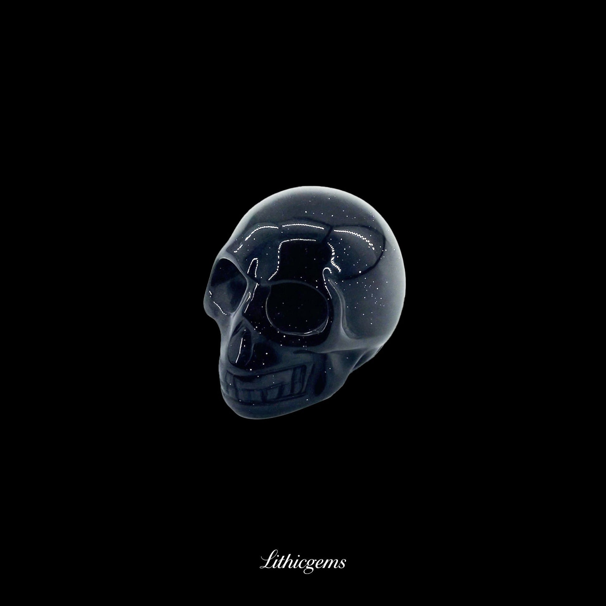 Pocket Philosopher Skull Palm Stone - 3cm Unique Gemstone for Meditation and Decor - Lithicgems