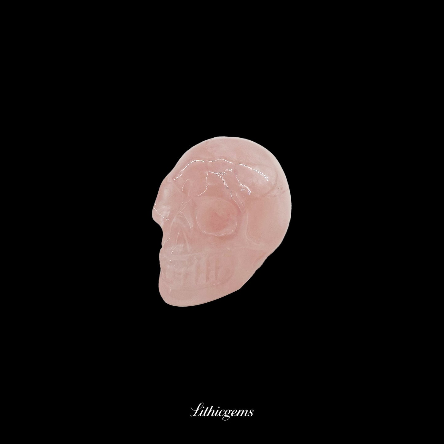 Pocket Philosopher Skull Palm Stone - 3cm Unique Gemstone for Meditation and Decor - Lithicgems