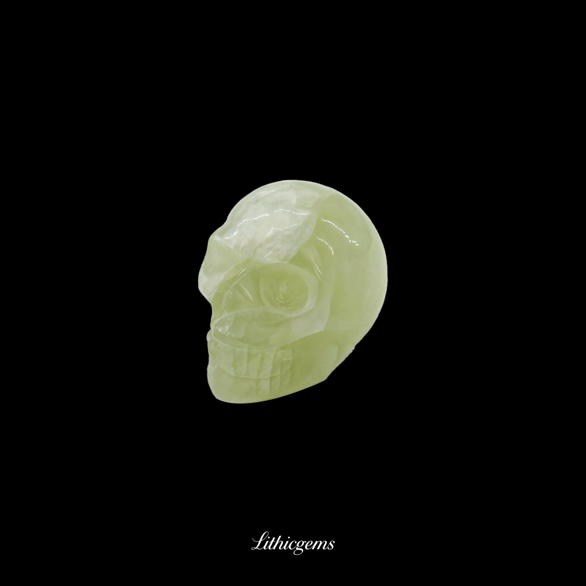 Pocket Philosopher Skull Palm Stone - 3cm Unique Gemstone for Meditation and Decor - Lithicgems