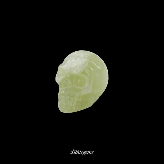 Pocket Philosopher Skull Palm Stone - 3cm Unique Gemstone for Meditation and Decor - Lithicgems