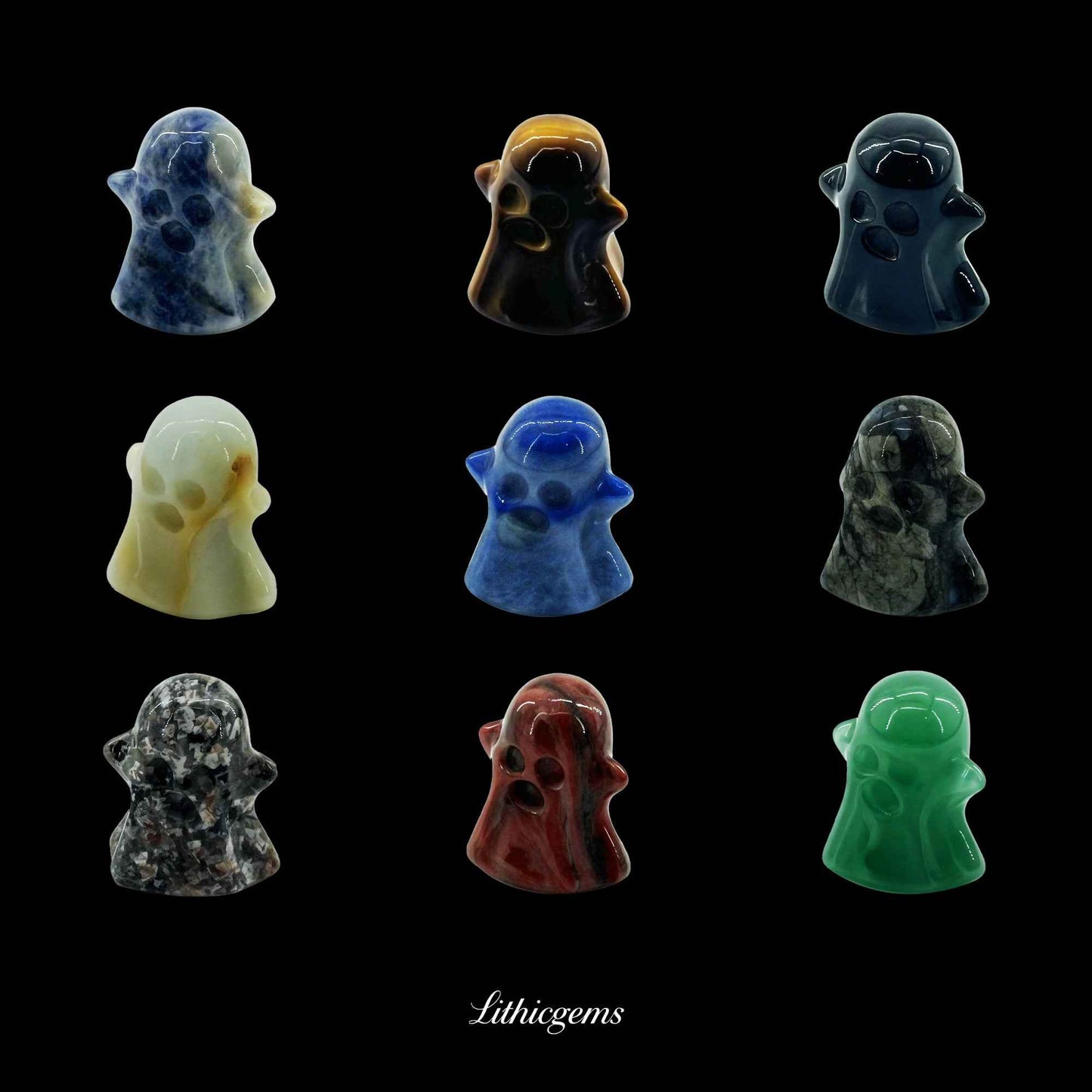 The Ethereal Guardian - 3cm Spirit Sculpture | Memento Mori Collection Natural Crystal Gemstones - Lithicgems Jewelry