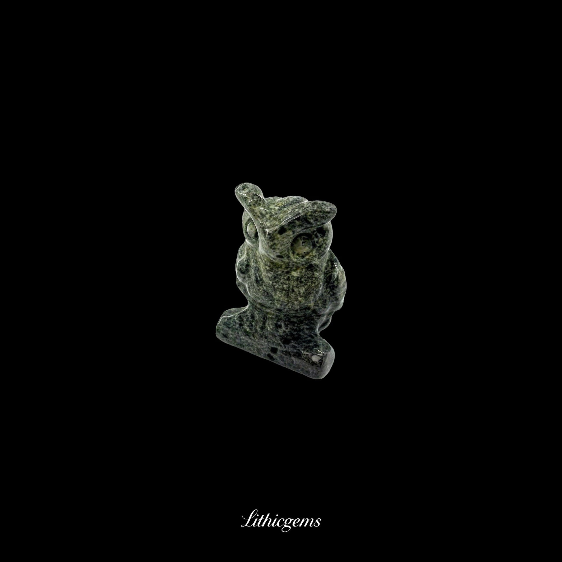Silent Sage - 3cm Owl Sculpture | Commemorating Death and Animal Charm Series Natural Crystal Gemstones - Lithicgems Jewelry