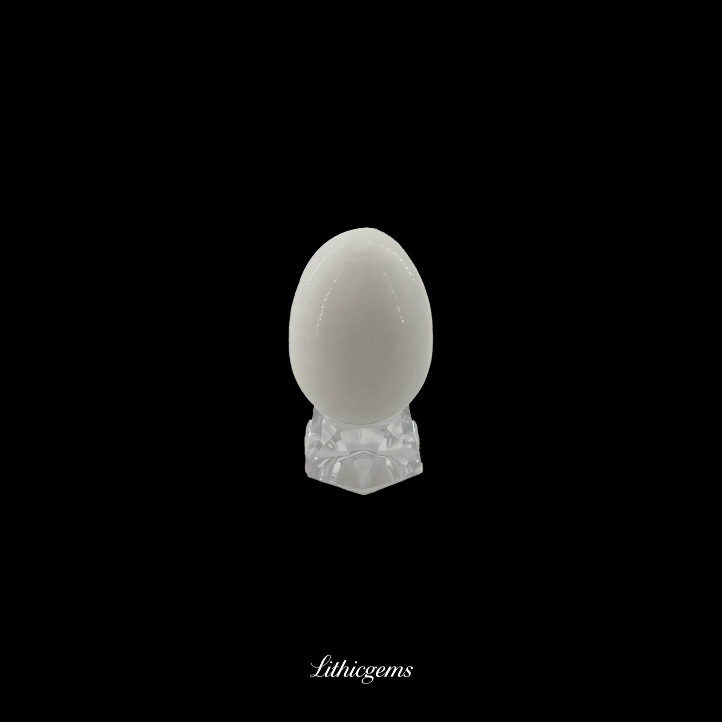 The Covenant of Creation - 3cm Egg Sculpture | Genesis Series - White Jade Natural Crystal Gemstones - Lithicgems