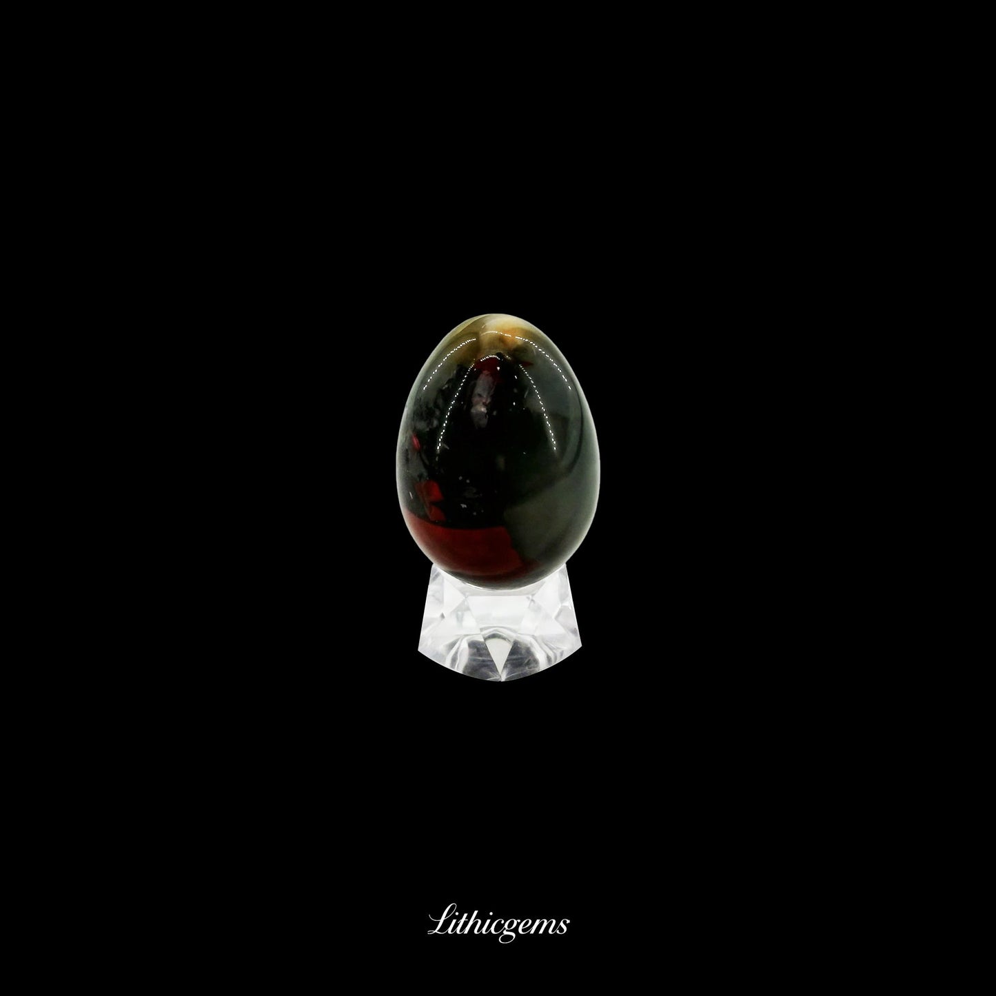 The Covenant of Creation - 3cm Egg Sculpture | Genesis Series - African Bloodstone Natural Crystal Gemstones - Lithicgems
