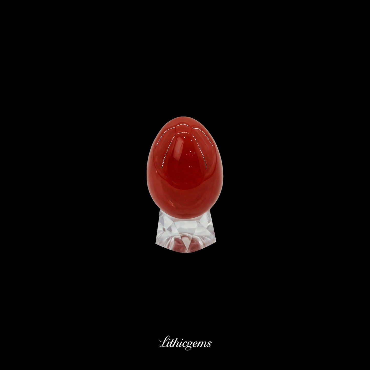 The Covenant of Creation - 3cm Egg Sculpture | Genesis Series - Red Jasper Natural Crystal Gemstones - Lithicgems