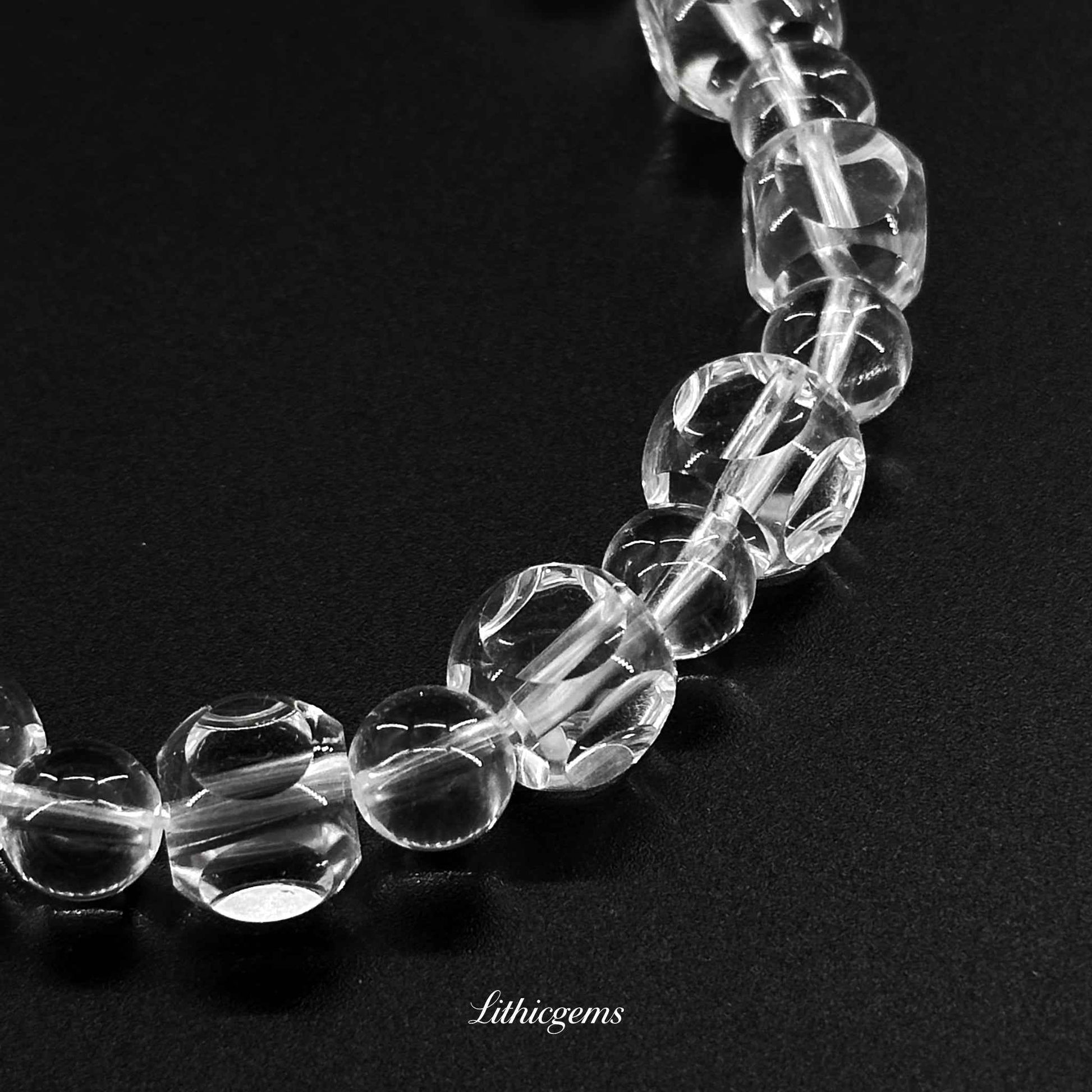 Clear Quartz | Hand-Cut Angled Faceting Technique Natural Crystal Gemstones - Lithicgems Jewelry