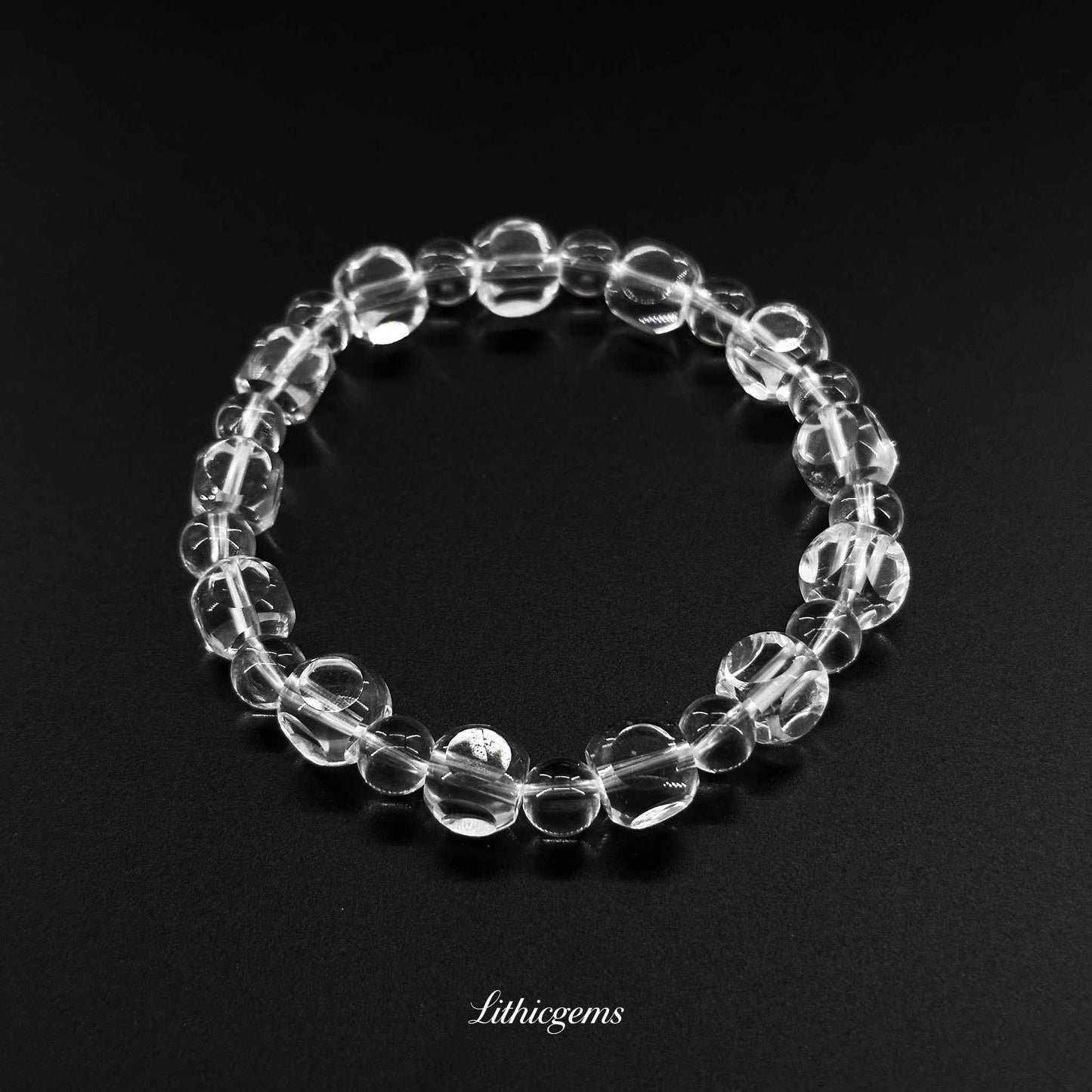 Clear Quartz | Hand-Cut Angled Faceting Technique Natural Crystal Gemstones - Lithicgems Jewelry