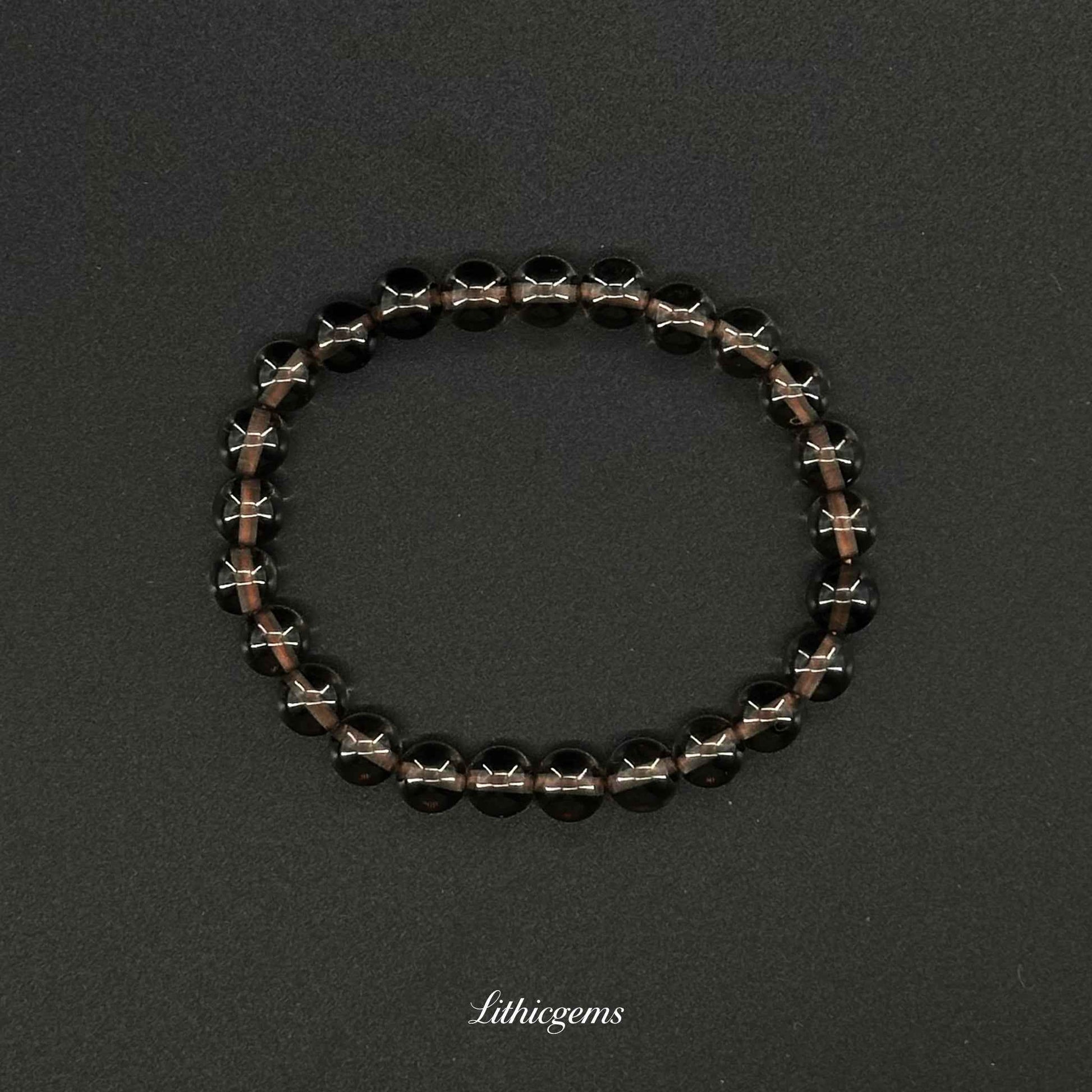 Ice Obsidian | Handcrafted Multi-Angle Cut Craftsmanship - Beads（ 6.7mm） Natural Crystal Gemstones - Lithicgems