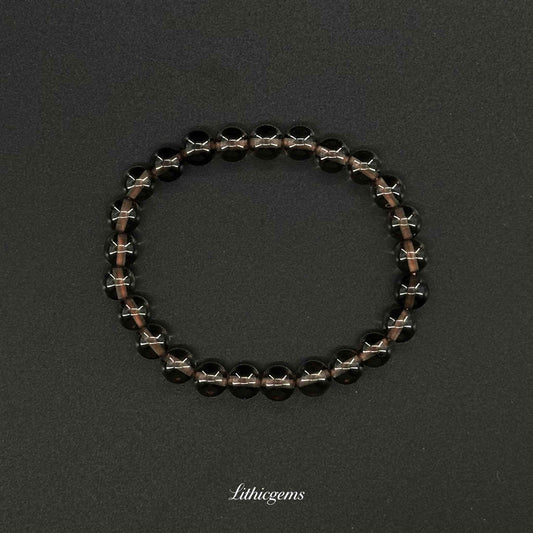 Ice Obsidian | Handcrafted Multi-Angle Cut Craftsmanship - Beads（ 6.7mm） Natural Crystal Gemstones - Lithicgems