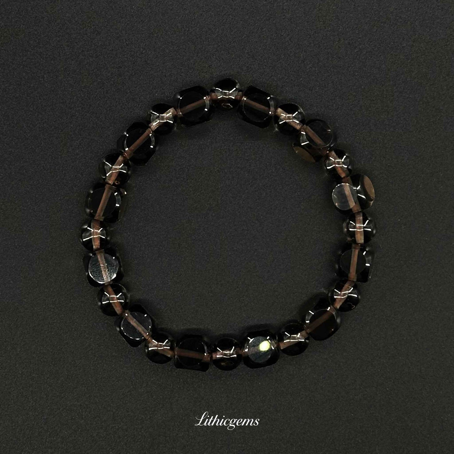 Ice Obsidian | Handcrafted Multi-Angle Cut Craftsmanship - Sugar cube（Round Bead 6.3mm | Square Bead 7.4mm） Natural Crystal Gemstones - Lithicgems