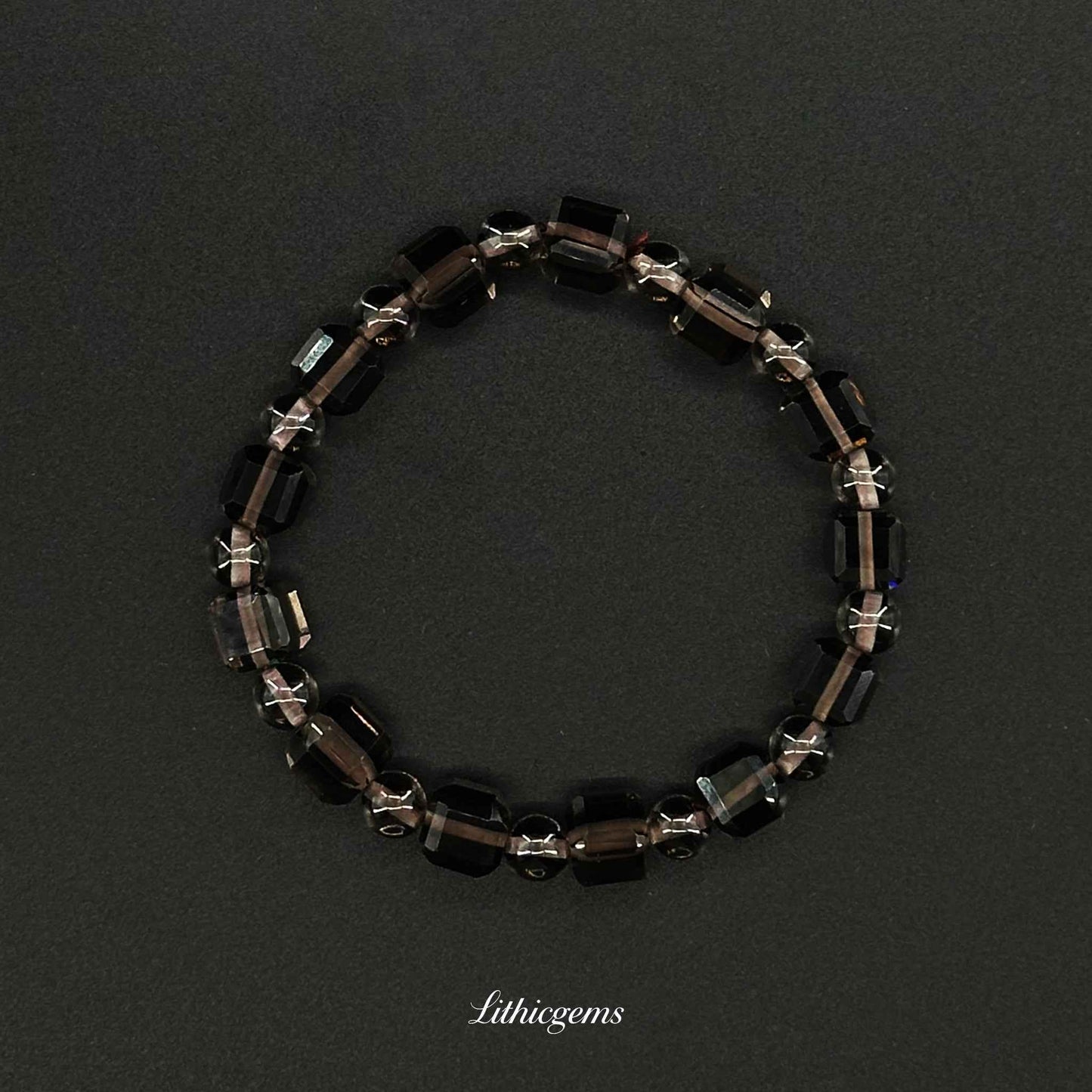 Ice Obsidian | Handcrafted Multi-Angle Cut Craftsmanship - Bevel cut（Round Bead 7mm | Square Bead 9.2mm） Natural Crystal Gemstones - Lithicgems