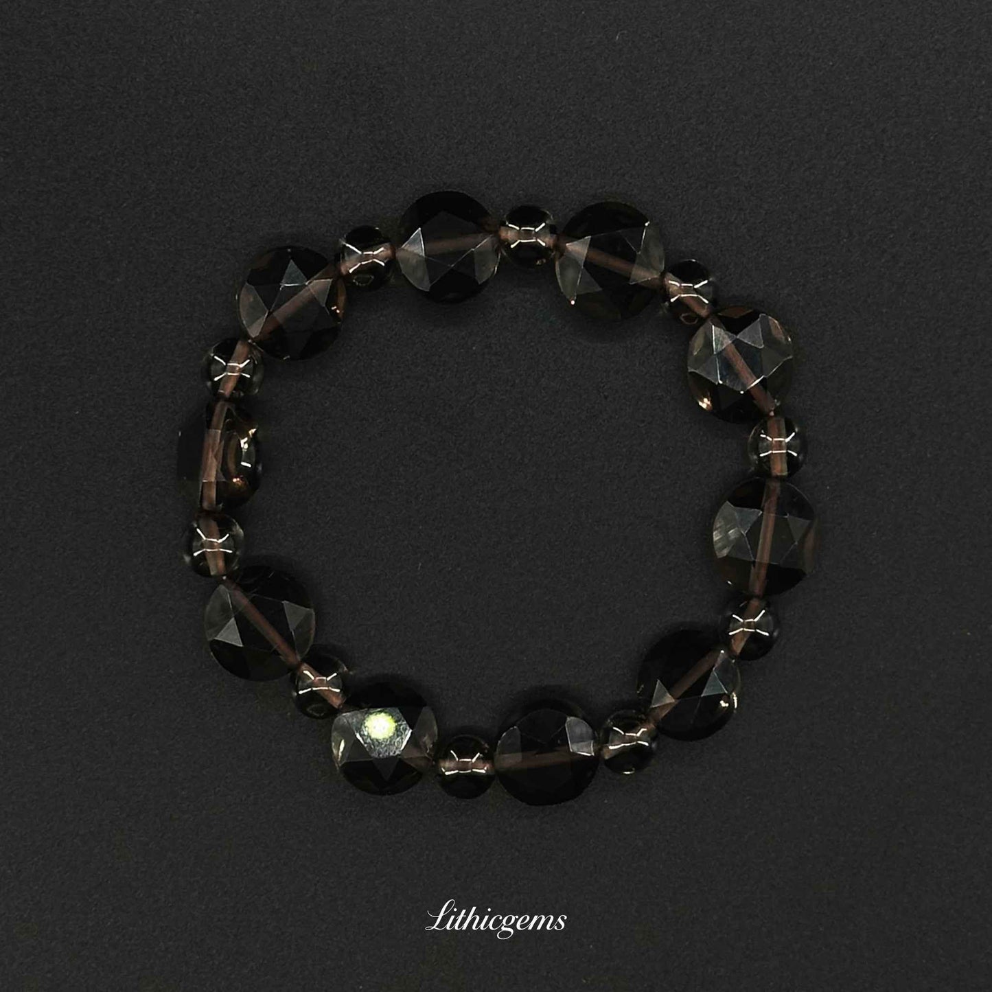 Ice Obsidian | Handcrafted Multi-Angle Cut Craftsmanship - Hexagram （Bead  7.3mm | Hexagram width 11.5mm thickness 6.7mm) Natural Crystal Gemstones - Lithicgems