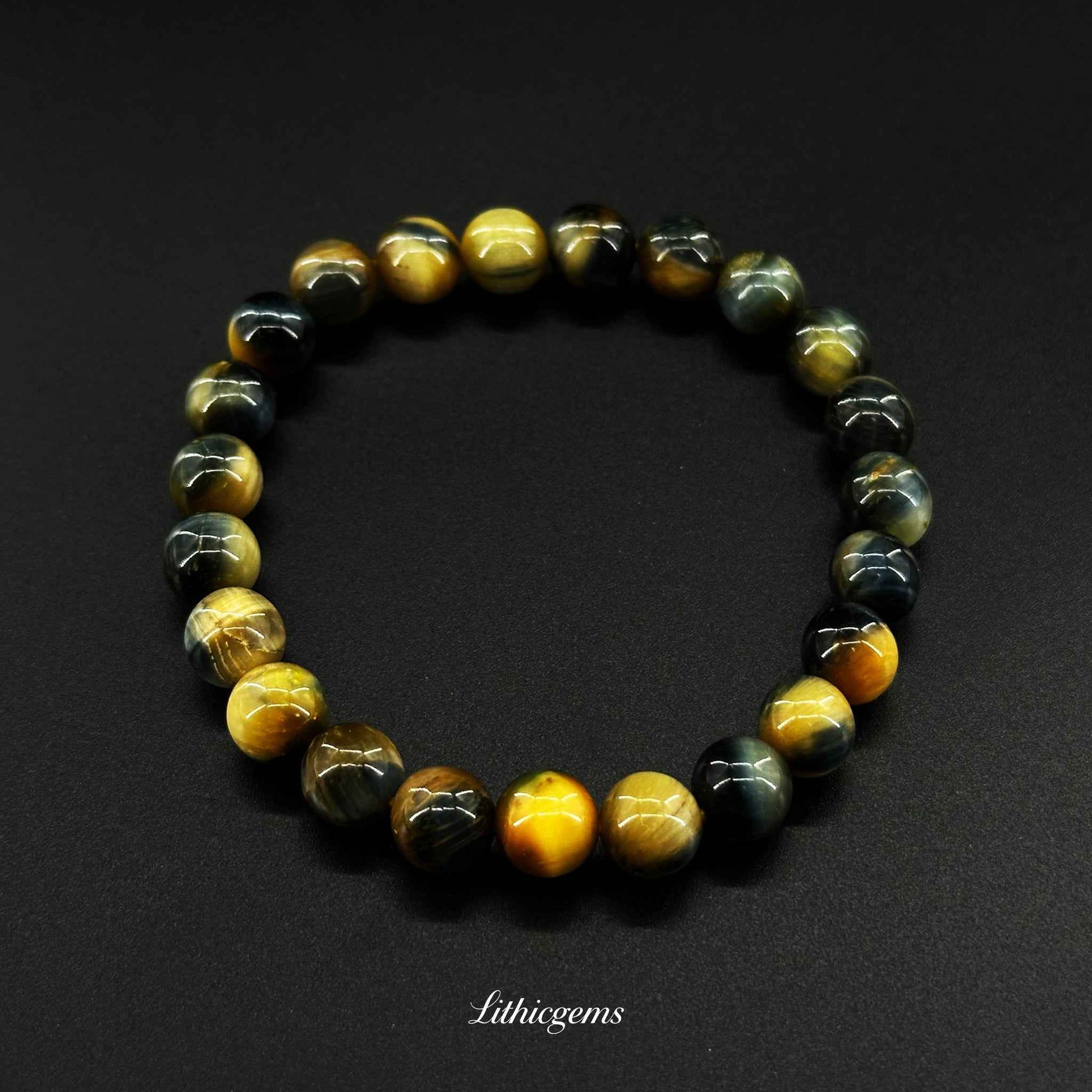 Dream Tiger Eye Bracelet - Powerful Healing Stone for Confidence & Grounding Natural Crystal Gemstones - Lithicgems Jewelry