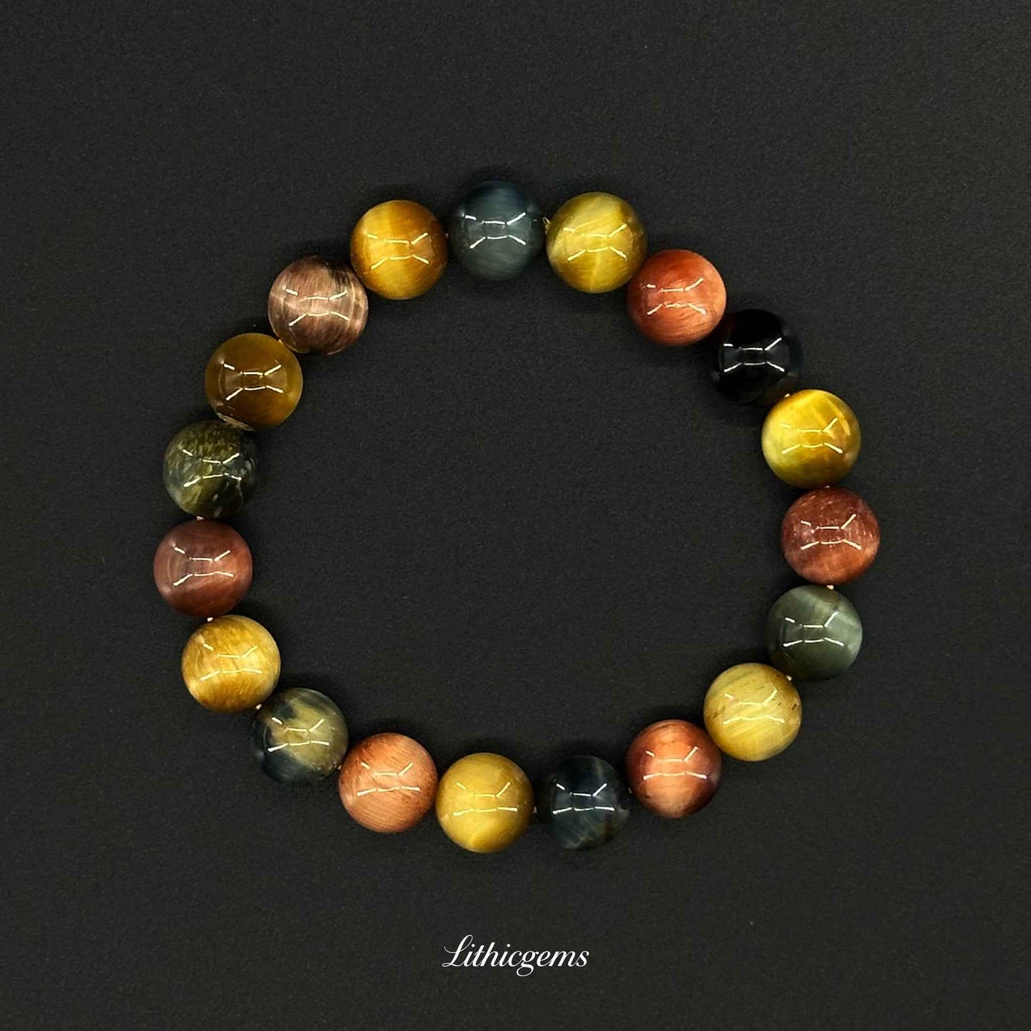Dream Tiger Eye Bracelet - Powerful Healing Stone for Confidence & Grounding - 8mm|21±2g Natural Crystal Gemstones - Lithicgems