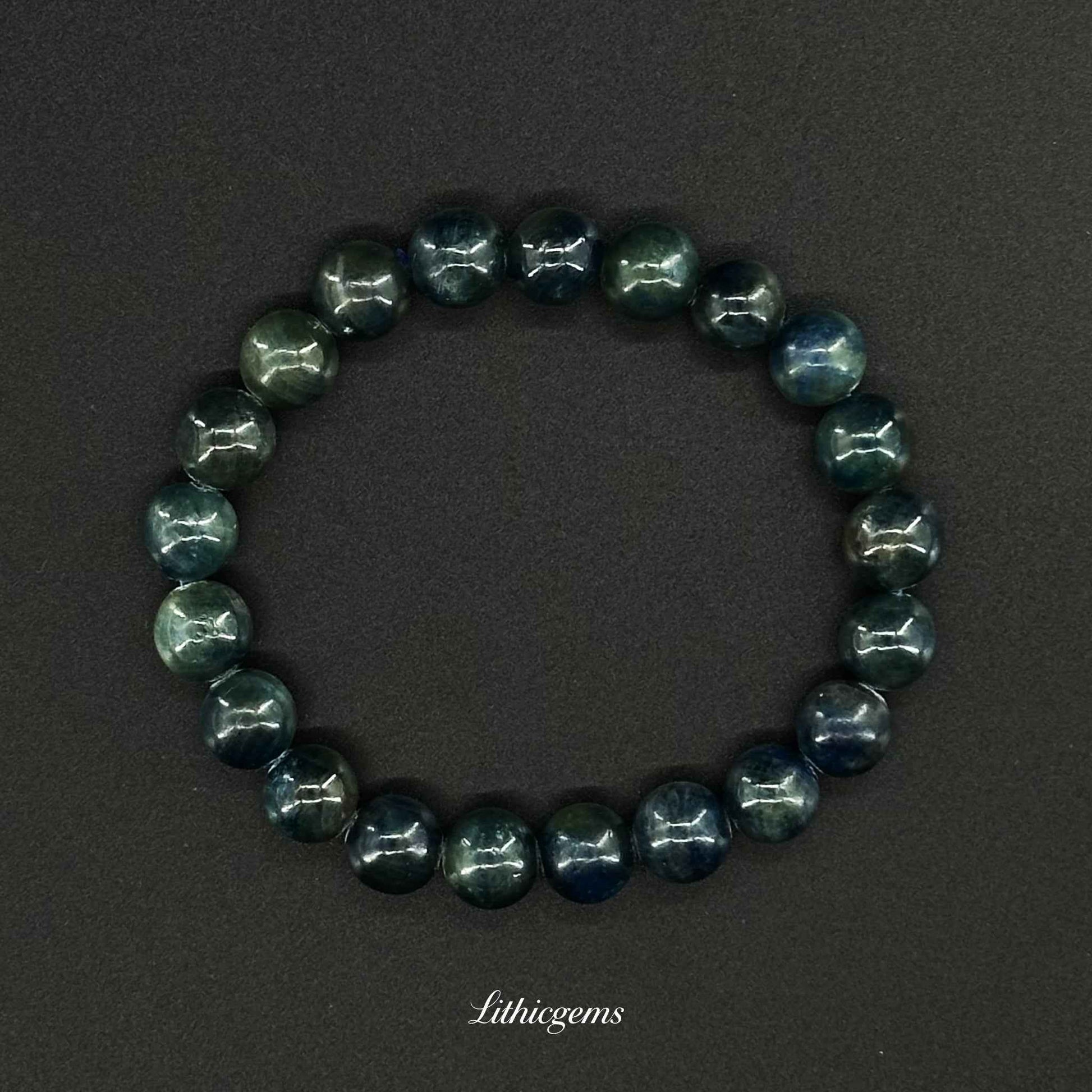 Iolite Bracelet - Viking's Compass Stone for Intuition & Inner Guidance - 8mm|21±2g Natural Crystal Gemstones - Lithicgems