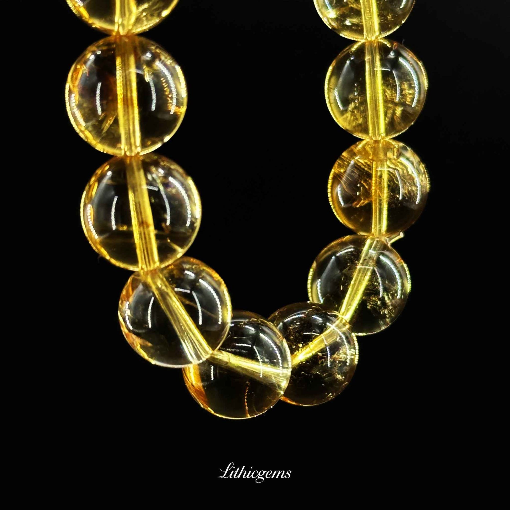 Vivid Citrine Bracelet - The Ultimate Stone for Wealth, Success & Abundance Natural Crystal Gemstones - Lithicgems Jewelry