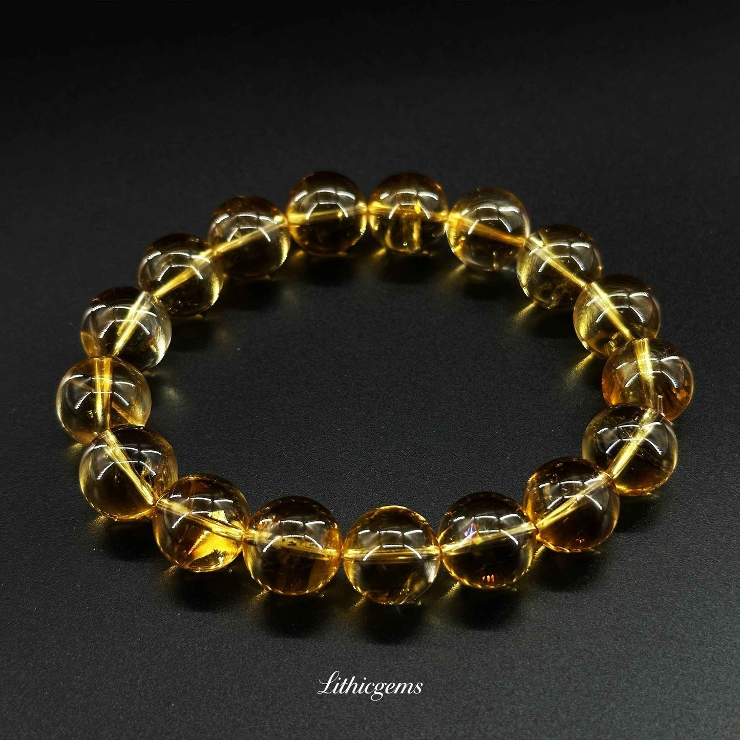 Vivid Citrine Bracelet - The Ultimate Stone for Wealth, Success & Abundance Natural Crystal Gemstones - Lithicgems Jewelry