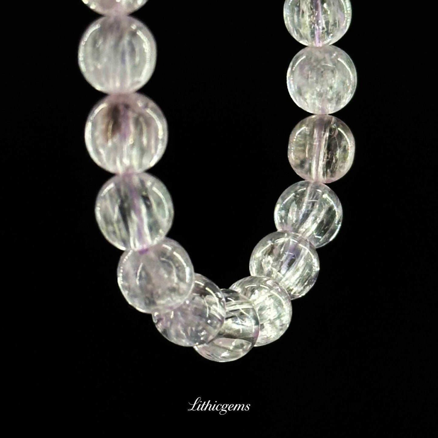 Custom Kunzite Bracelet - Handmade Lithium Quartz for Emotional Healing & Love