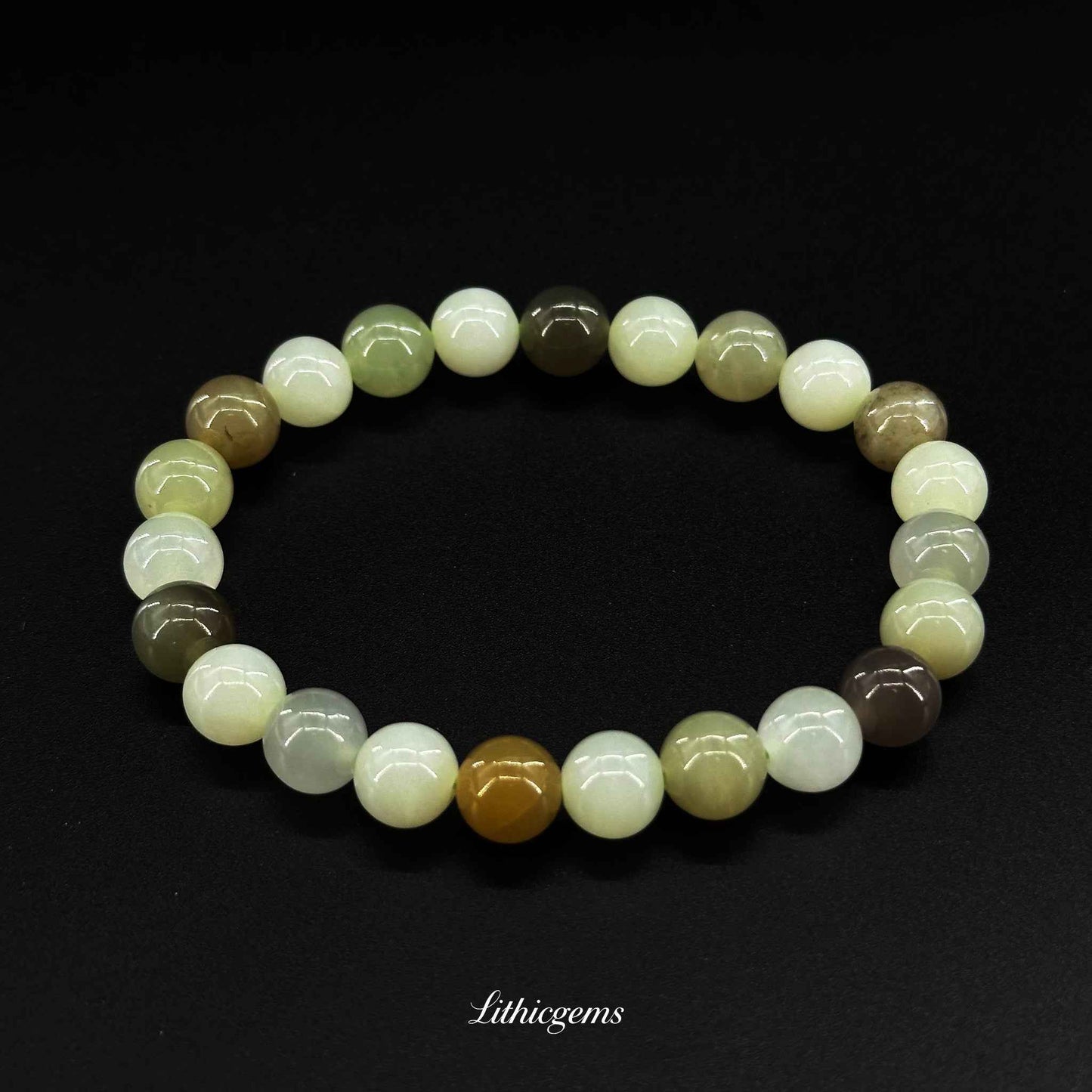 Authentic Hetian Jade Bracelet - Stone of Serenity, Wisdom & Graceful Energy Natural Crystal Gemstones - Lithicgems Jewelry