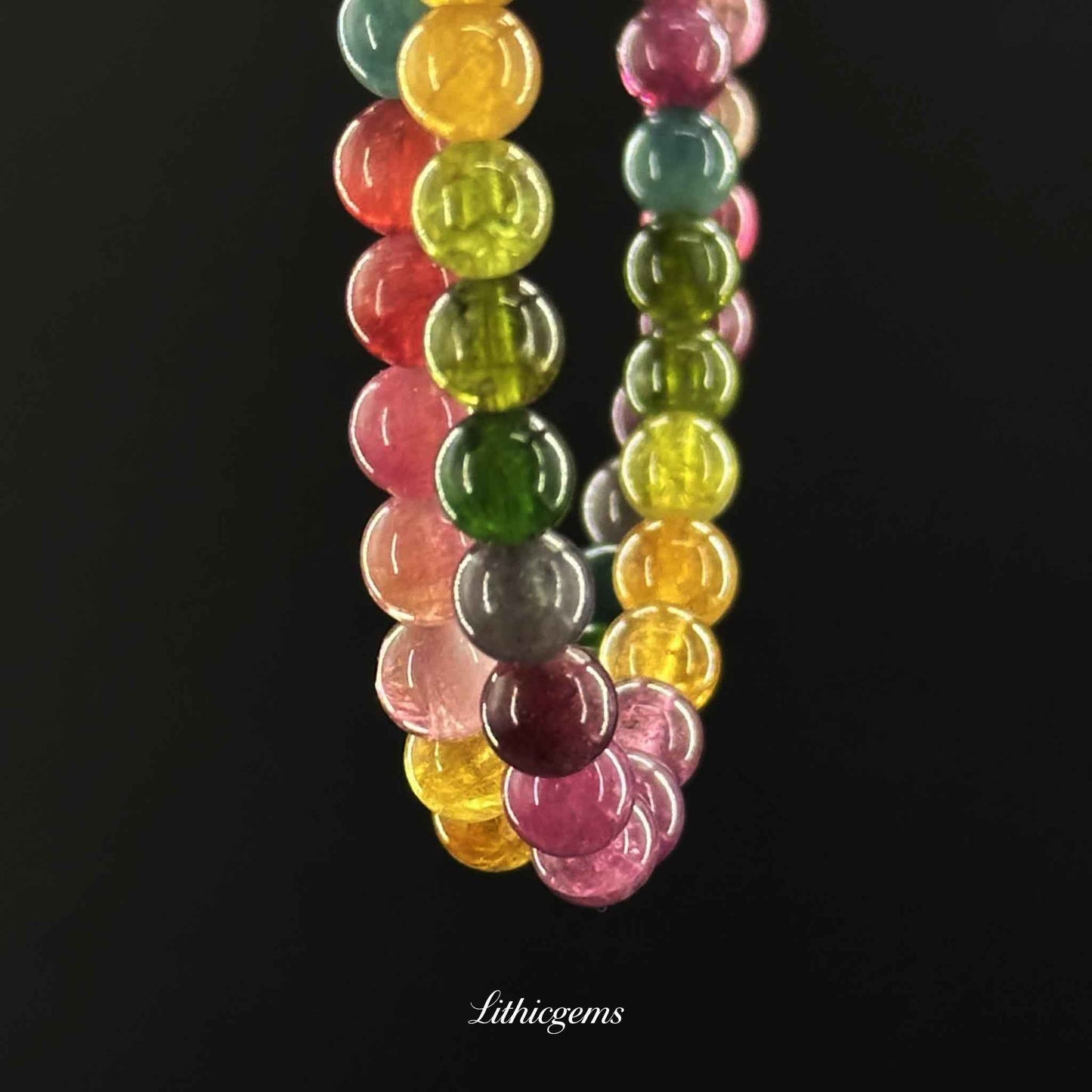Triple-Wrap Tourmaline Bracelet - Complete Rainbow Energy for All-Chakra Balance & Creative Power