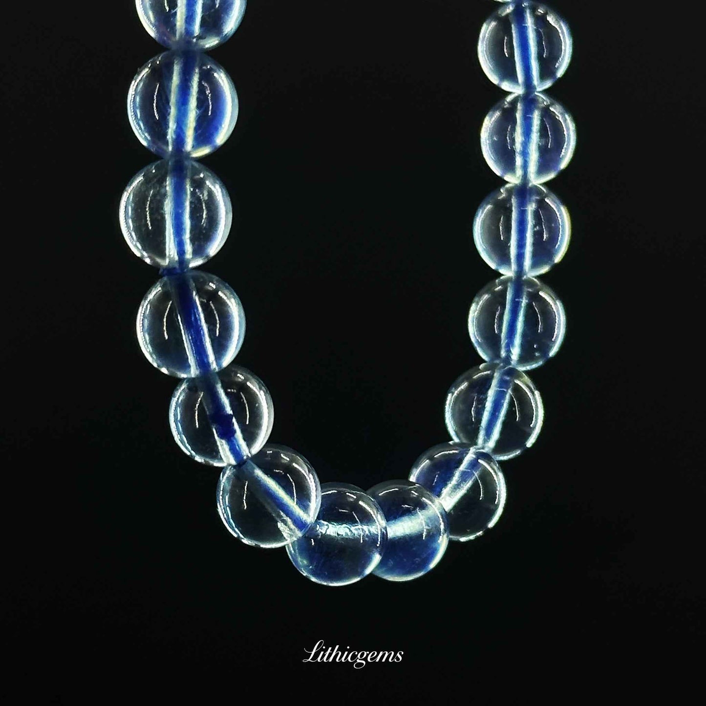 Custom Santa Maria Aquamarine Bracelet - Deep Ocean Blue Crystal for Calm & Communication