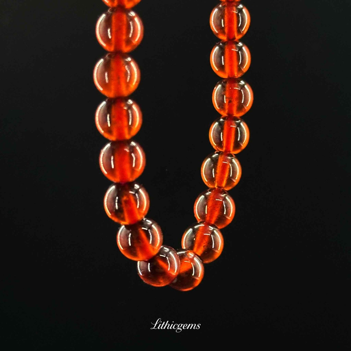 Custom Orange Garnet Bracelet - Handmade Healing Crystal Gemstone Jewelry