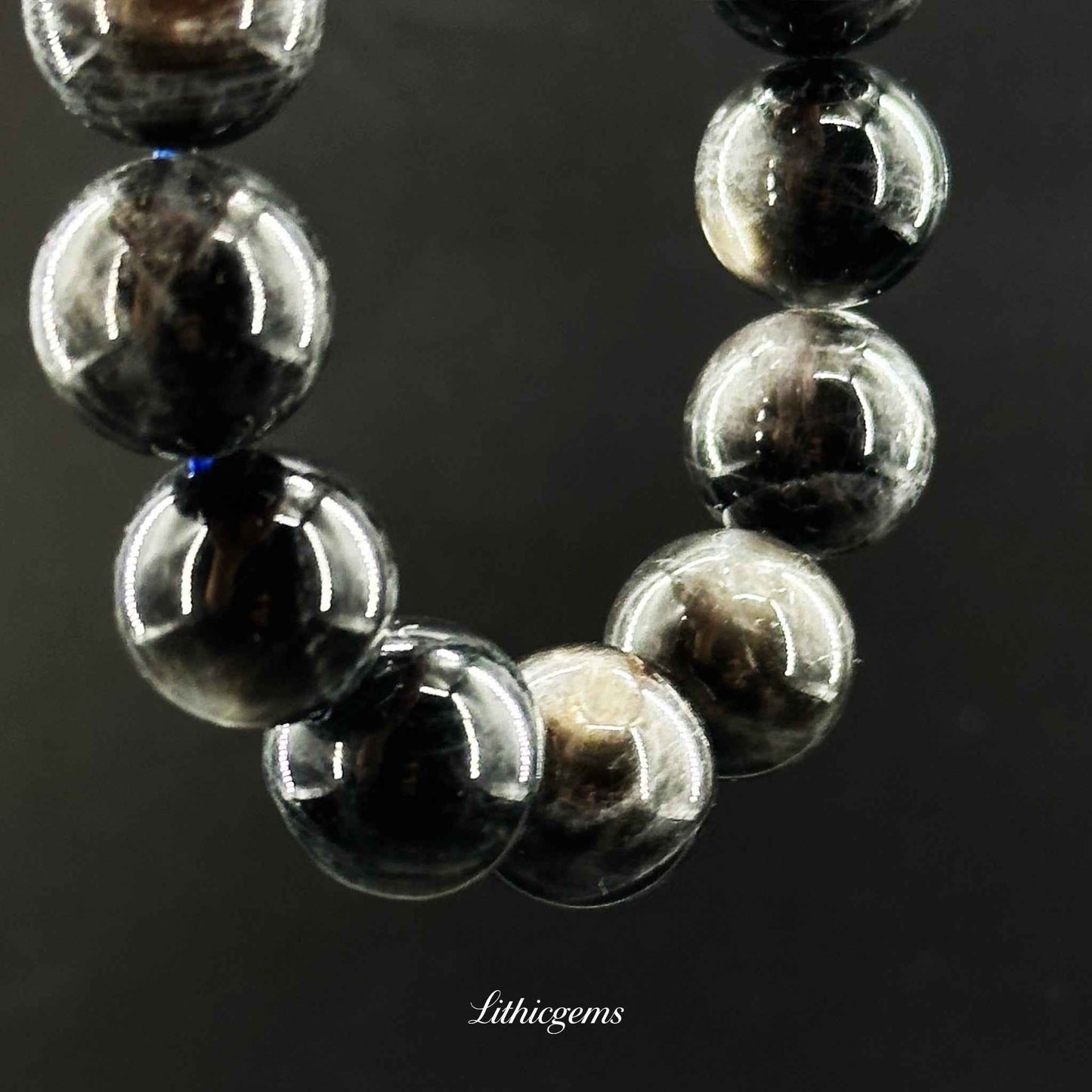 Hell's Eye Aquamarine Bracelet - Abyssal Clarity & Deep Soul Cleansing Natural Crystal Gemstones - Lithicgems Jewelry