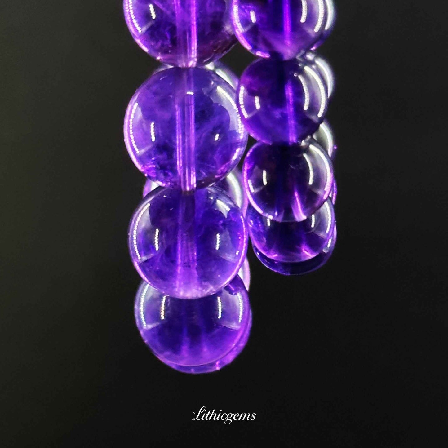 Uruguayan Amethyst Bracelet - Deep Purple Stone for Intuition & Spiritual Mastery - Lithicgems