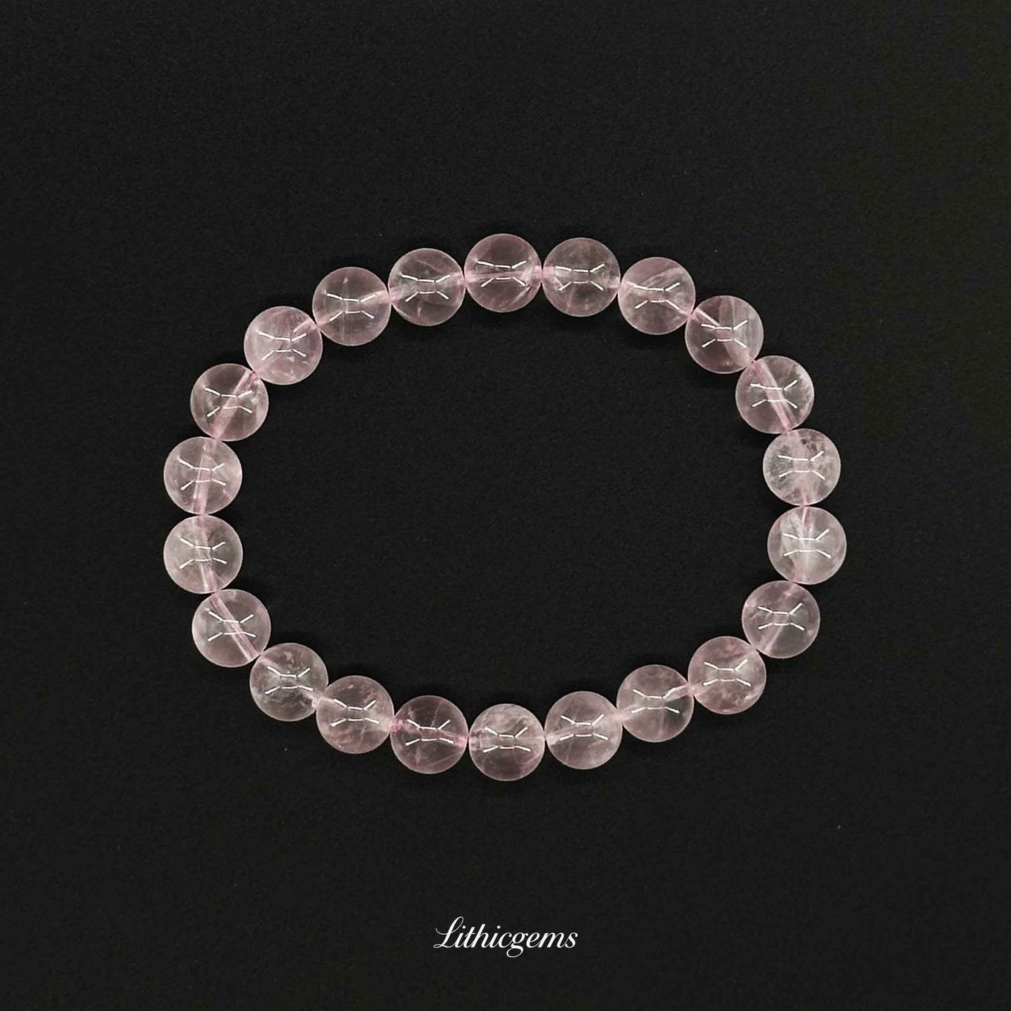 Grapefruit Quartz Bracelet - Uplifting Crystal for Joy, Confidence & Self-Love - Lithicgems