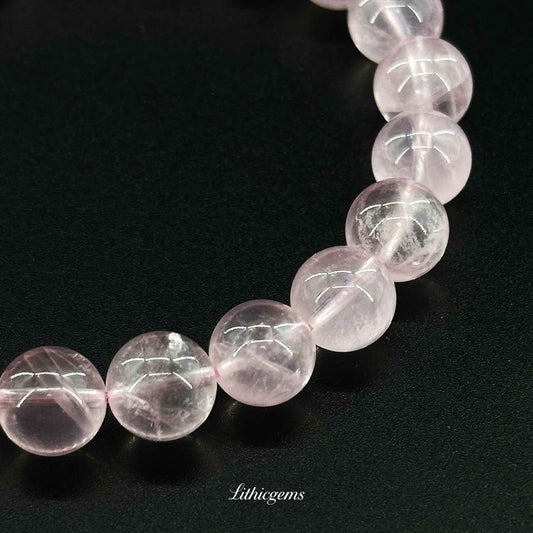Grapefruit Quartz Bracelet - Uplifting Crystal for Joy, Confidence & Self-Love - Lithicgems