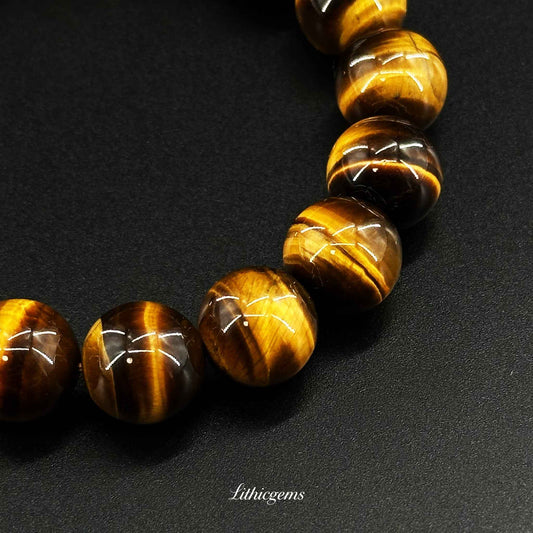 Lightning Tiger's Eye Bracelet - For Rapid Action, Power & Energetic Shifts - Lithicgems